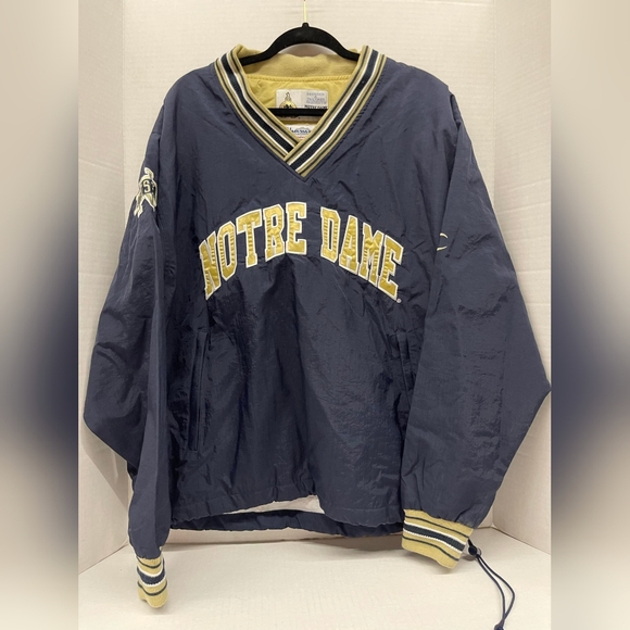 Vintage Champion V Neck Pullover Notre Dame Jacket Size Medium - Picture 10 of 10